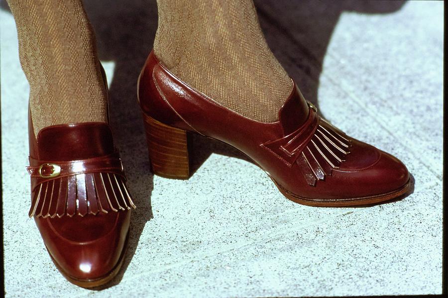 Models Feet Wearing Julianelli Shoes Photograph by Arthur Elgort