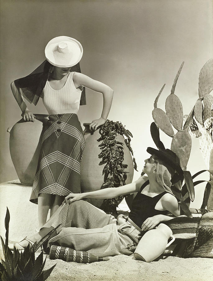 Models In Schiaparelli Maillots Photograph by Horst P. Horst