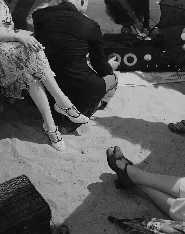 Models Wearing Crocheted Shoes Photograph by Edward Steichen Models Wearing Crocheted Shoes Photograph by Edward Steichen