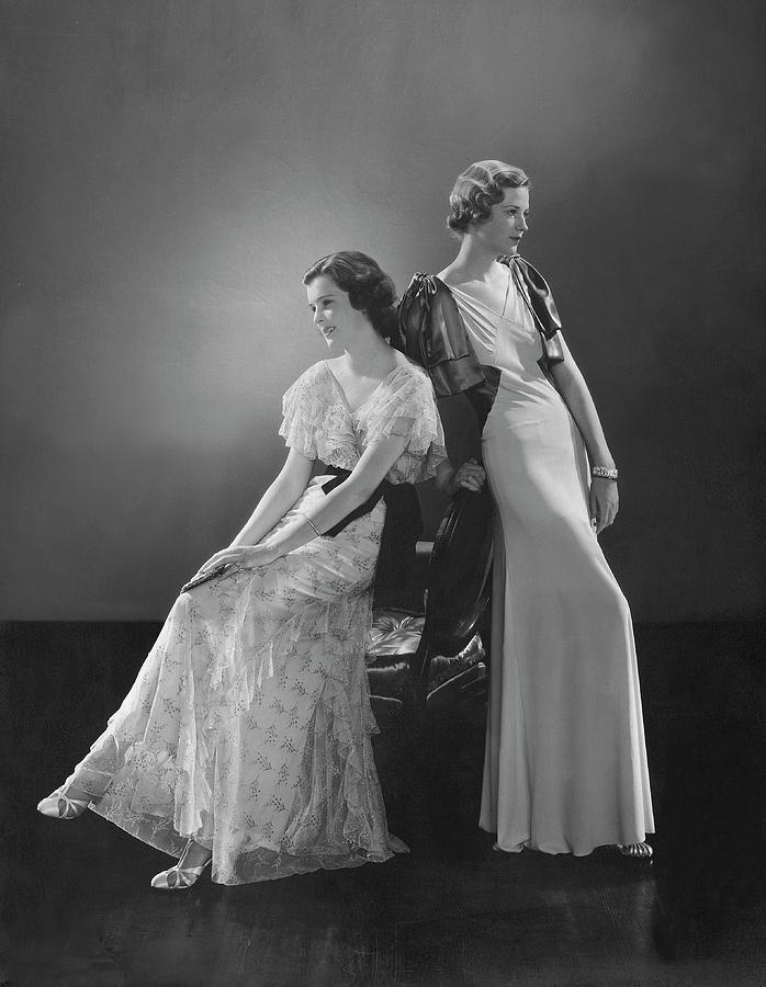 Models Wearing Evening Dresses Photograph by Edward Steichen