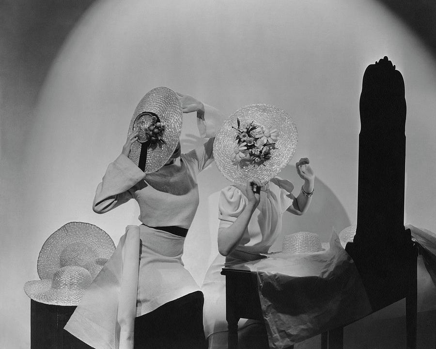 Models Wearing Hats Photograph by Cecil Beaton
