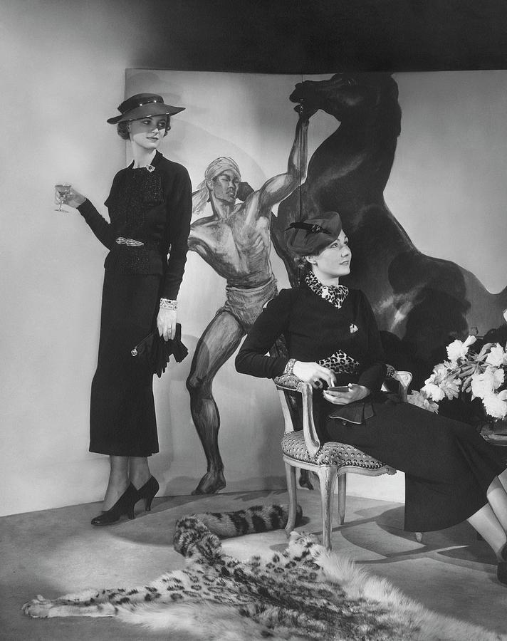 Models Wearing Lily Dache Hats Photograph by George Hoyningen-Huene Models Wearing Lily Dache Hats Photograph by George Hoyningen-Huene