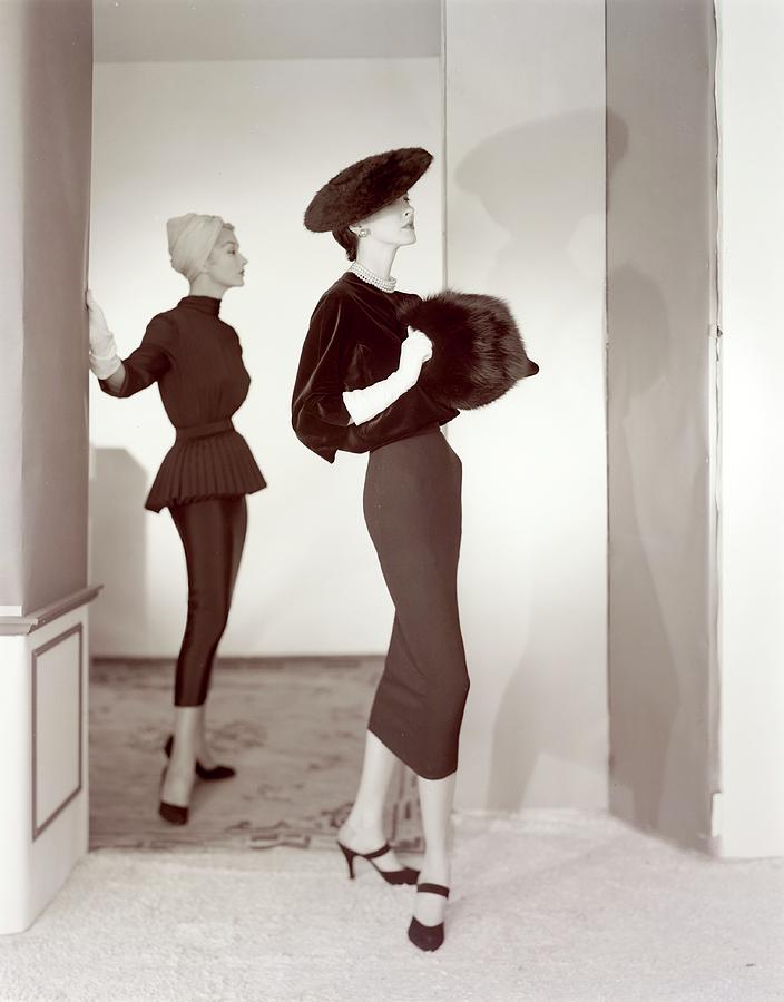 Models Wearing Traina-norell Dresses Photograph by Horst P. Horst