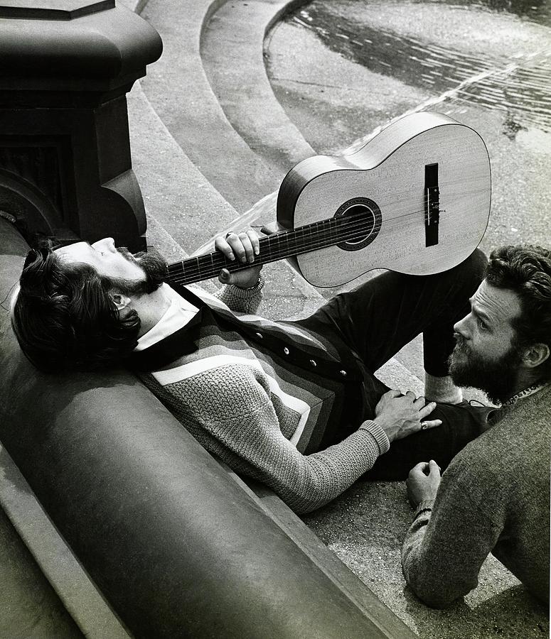 Models With A Guitar On A Staircase Photograph by Emma Gene Hall