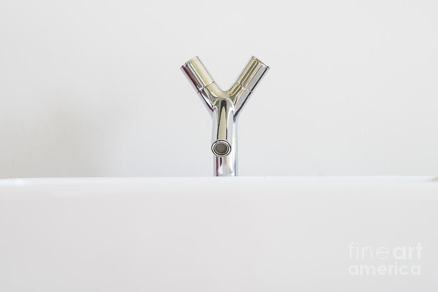 Modern Bathroom Sink With Faucet Photograph