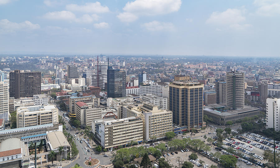 Modern buildings downtown Nairobi, Nairobi Area, Kenya, Africa Photograph by Lost Horizon Images