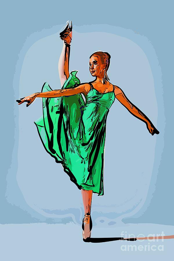 Modern Dancer Digital Art - Modern dancer 18 by College Town