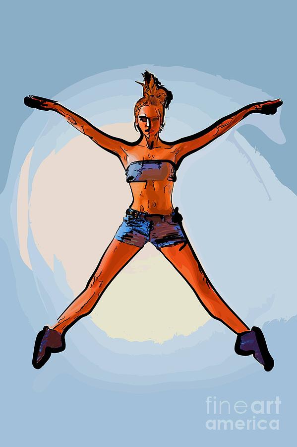 Modern Dancer Digital Art - Modern dancer 32 by College Town