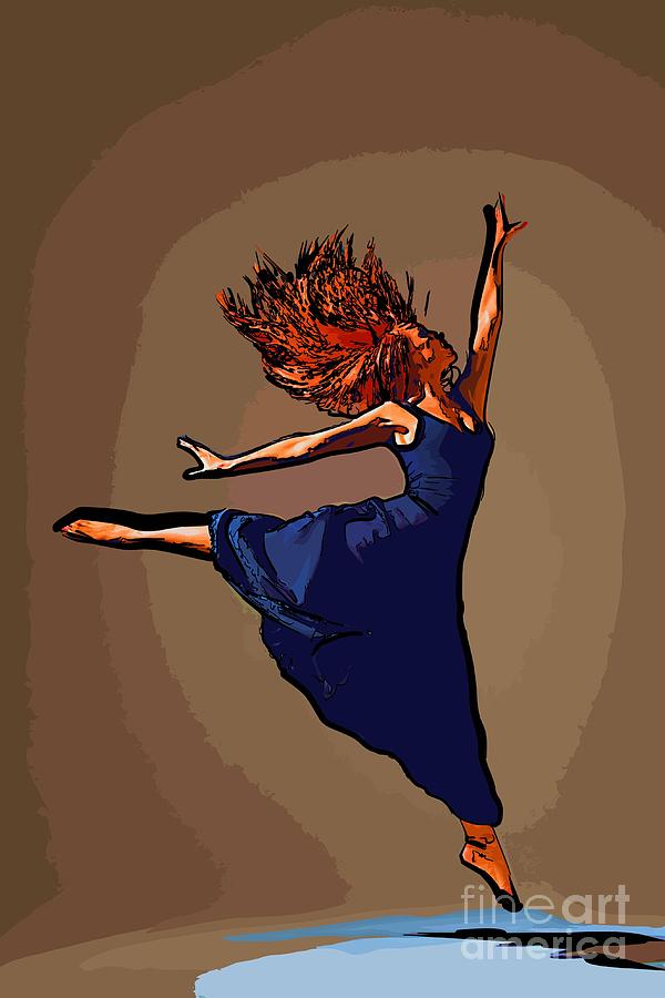 Modern Dancer Digital Art - Modern dancer 76 by College Town