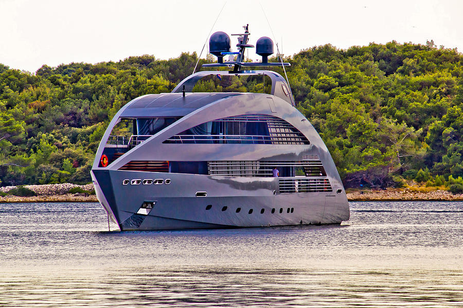 Modern design hi tech luxury yacht Photograph by Brch Photography