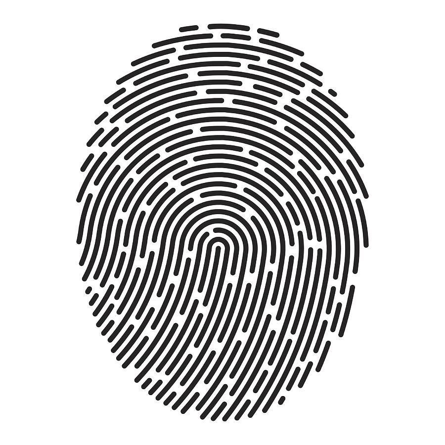 Modern fingerprint. Vector Drawing by Et-artworks