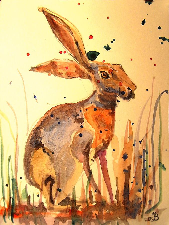 Abstract Painting - Modern hare by Juan  Bosco