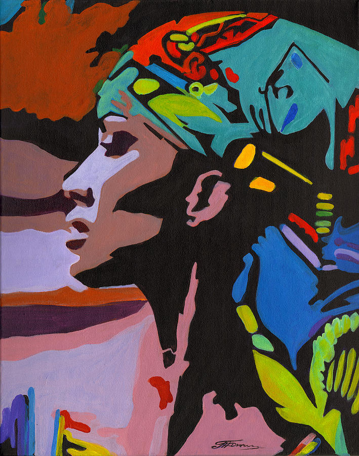 Modern Nefertiti Painting by Tanya Filichkin