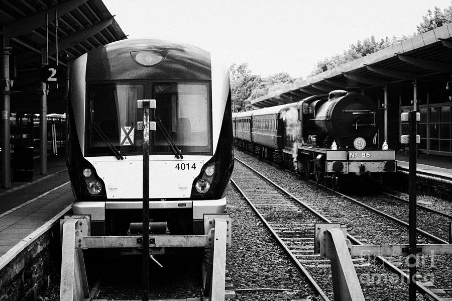 Modern Northern Ireland Railways Class 4000 Train And Steam Locomotive