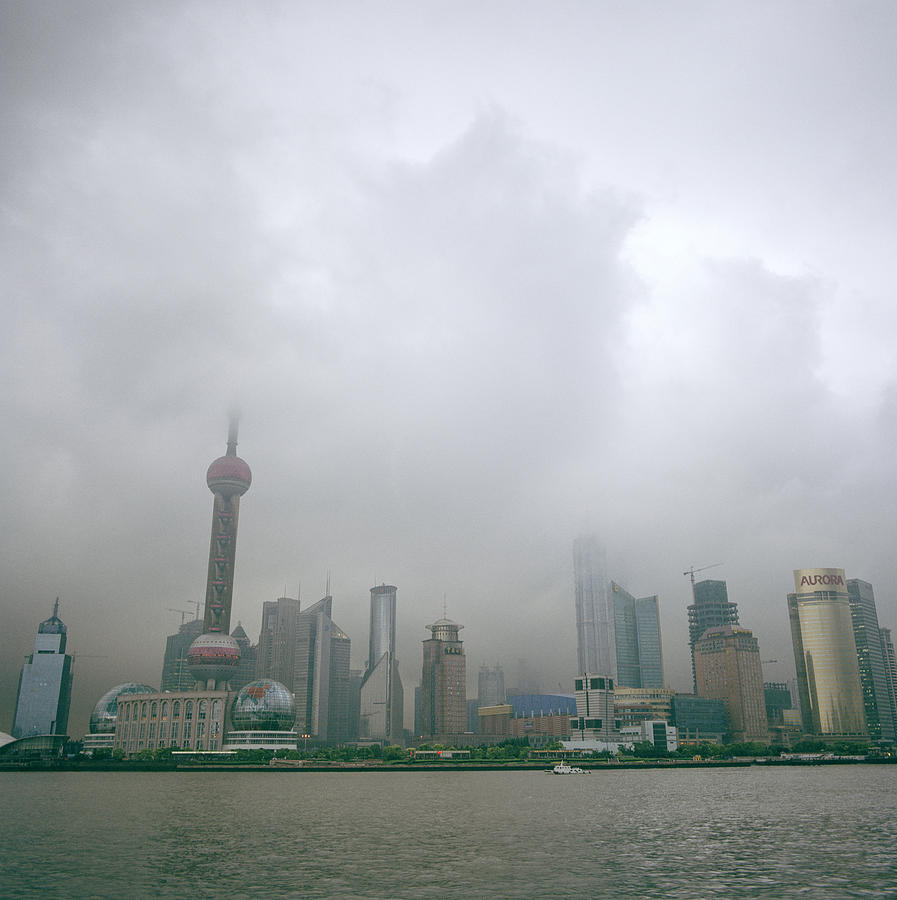 Modern Pudong Shanghai China Photograph by Shaun Higson