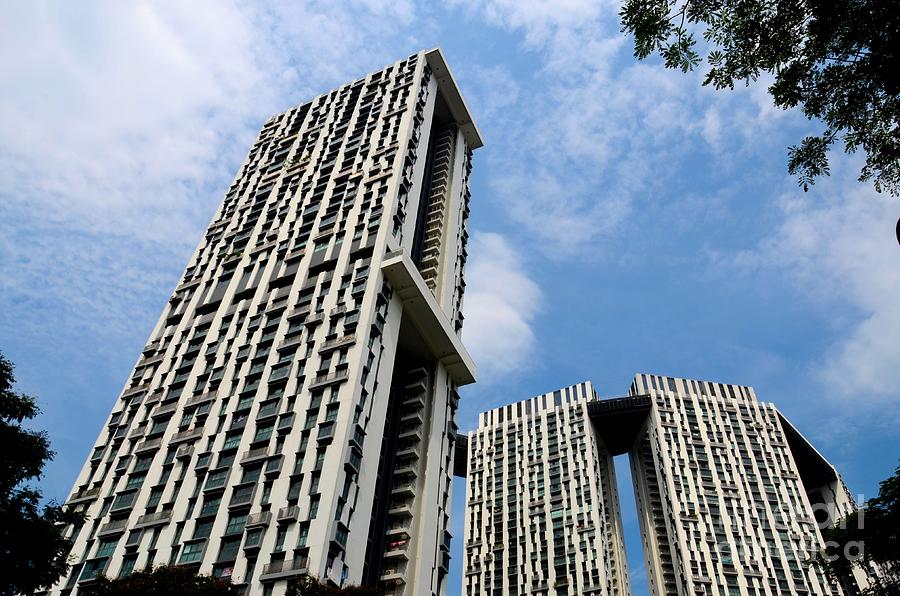 Modern residential building the Pinnacle at Duxton towers Singapore Photograph by Imran Ahmed