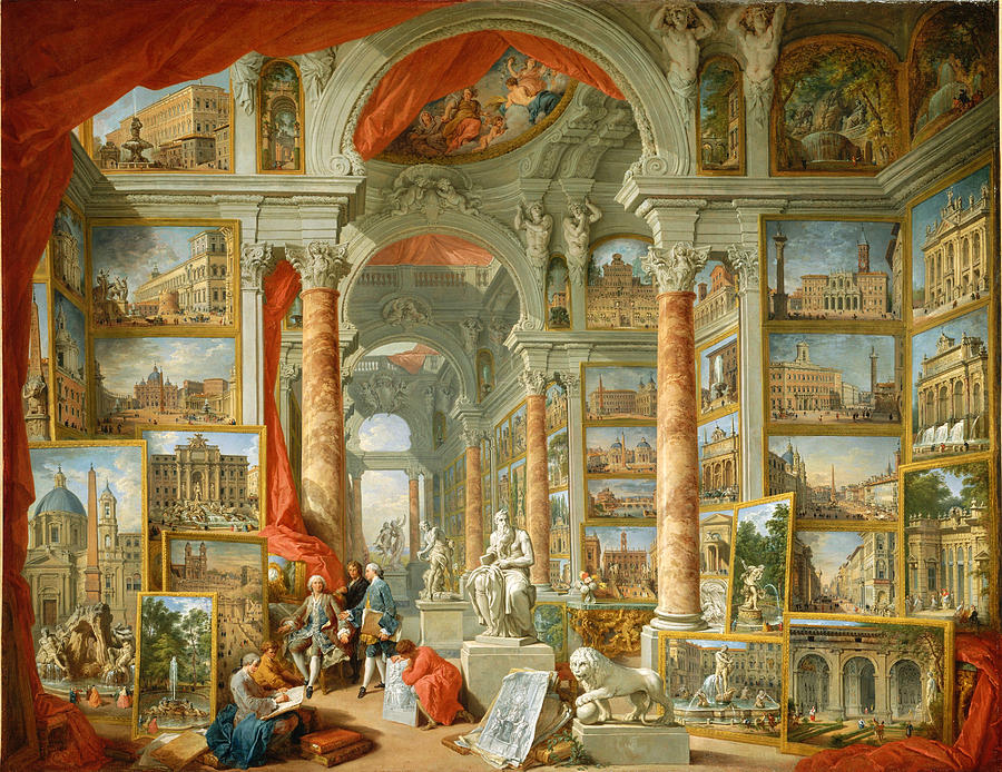 Modern Rome Painting by Giovanni Paolo Panini