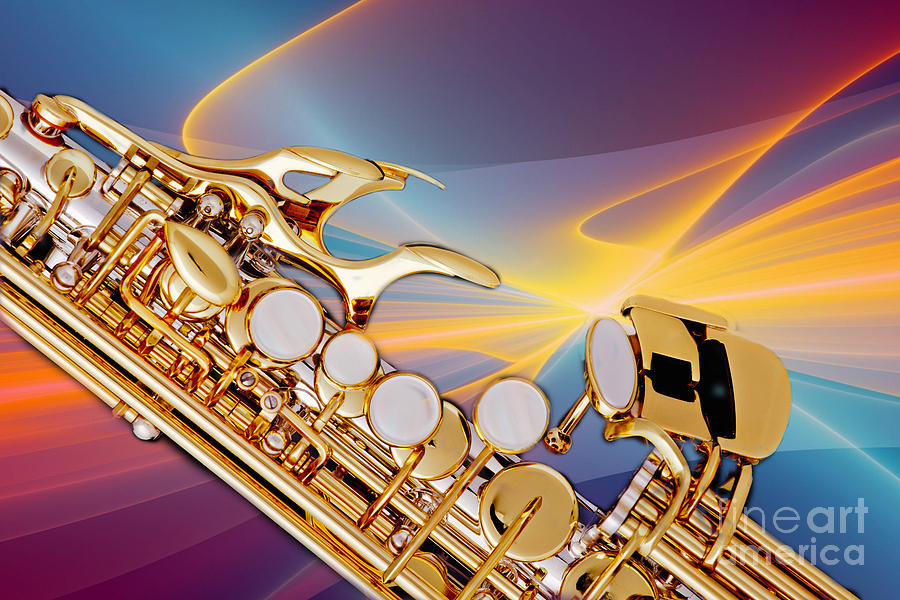Modern Soprano Saxophone Photograph in Color 3344.02 Photograph by M K Miller