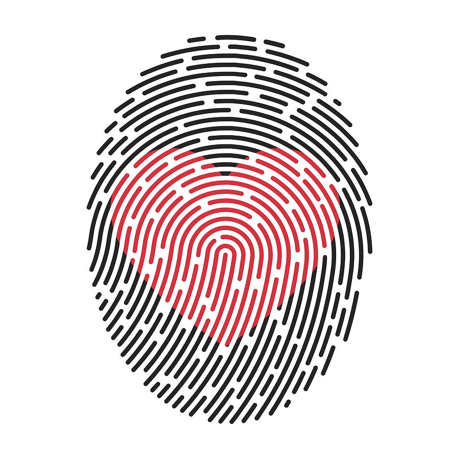 Moderne Fingerprint Drawing by Et-artworks