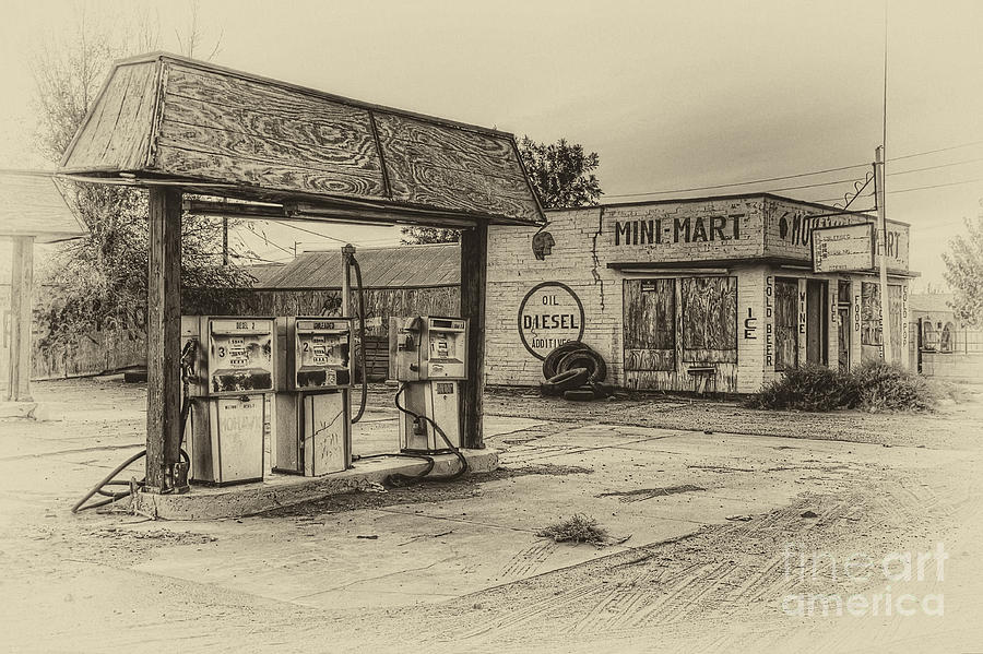 Mohawk Mini Mart in Sepia Photograph by Eddie Yerkish