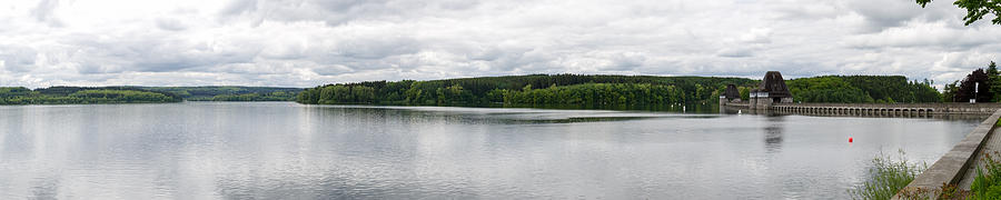Mohnesee very wide panorama Photograph by Gary Eason