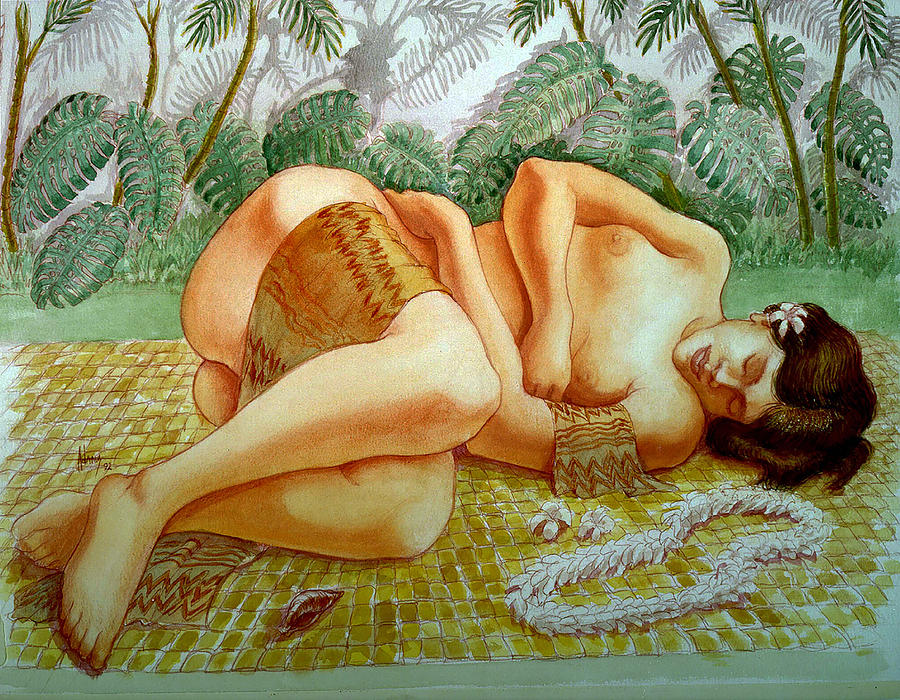 Nap Time Painting - Moi Moi by Jack Adams Nap Time Painting - Moi Moi by Jack Adams