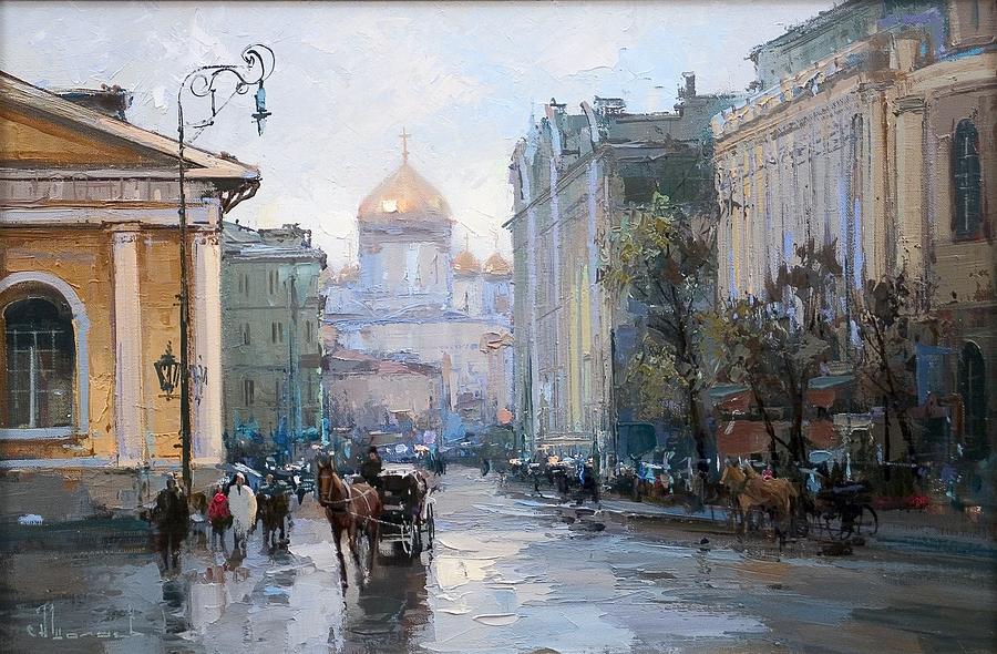 Mokhovaya Street. Old Moscow Painting by Alexey Shalaev - Fine Art America