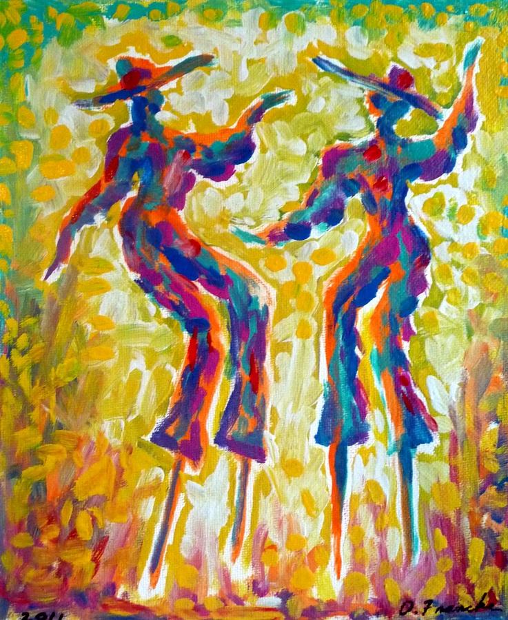 Moko Jumbies Flame Painting by David Francke - Fine Art America