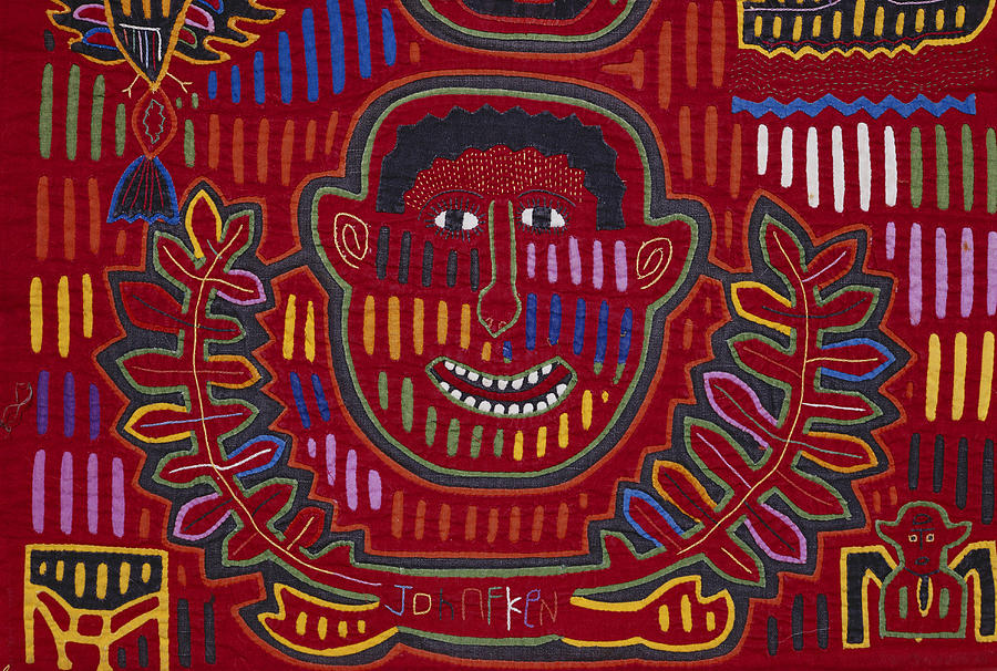 Mola Textile Depicting Jfk Photograph by George Holton