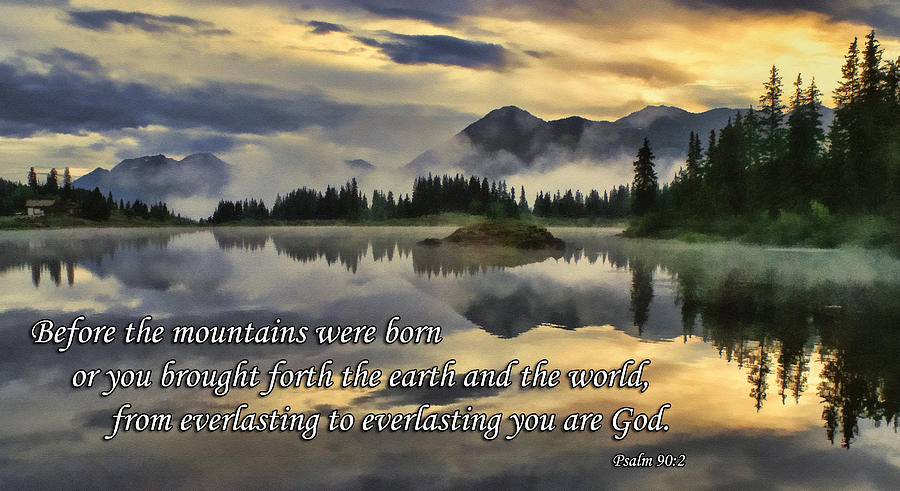 Molas Lake Sunrise with Scripture Photograph by Priscilla Burgers