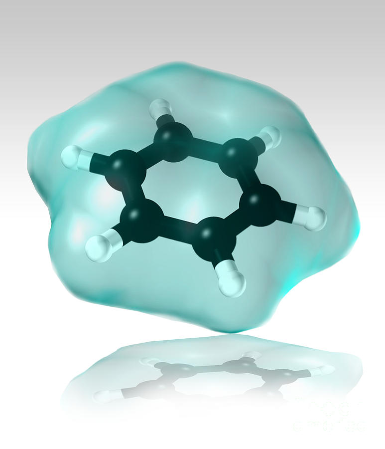 Molecular Model Of Benzene, Illustration Photograph by Spencer Sutton