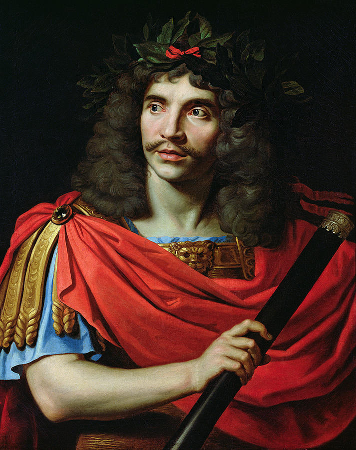Moliere In The Role Of Caesar In The Death Of Pompey Oil On Canvas Photograph by Nicolas Mignard
