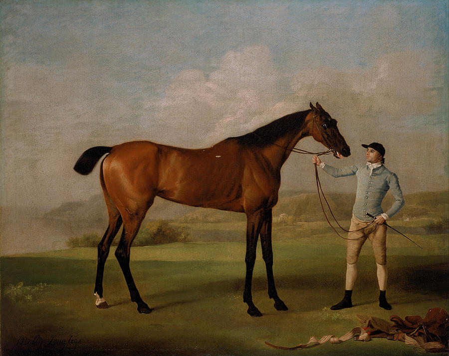 Molly Long-legs with her Jockey Painting by Celestial Images
