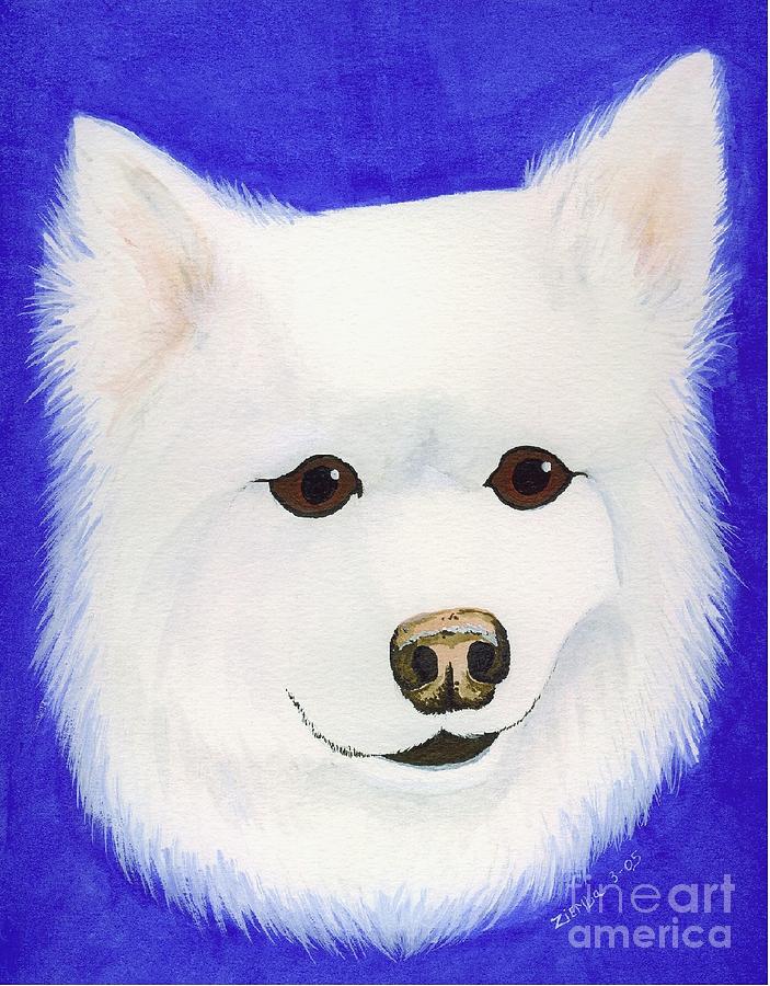 Molly the American Eskimo Dog Painting by Lori Ziemba