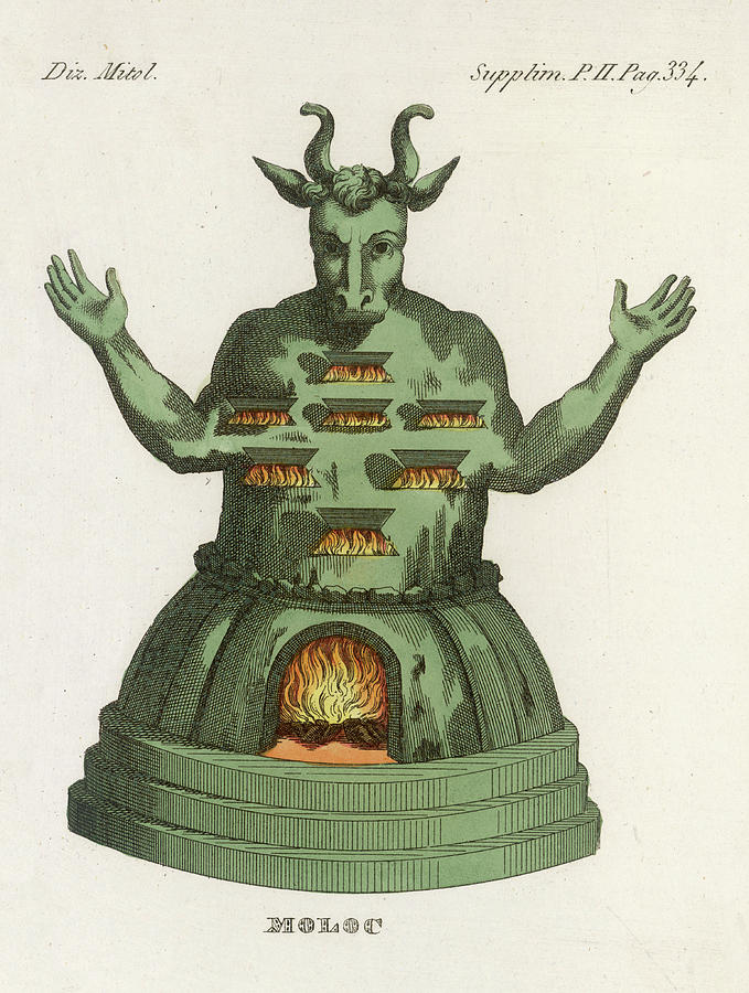 Moloch The Phoenician Deity To Whom by Mary Evans Picture Library.