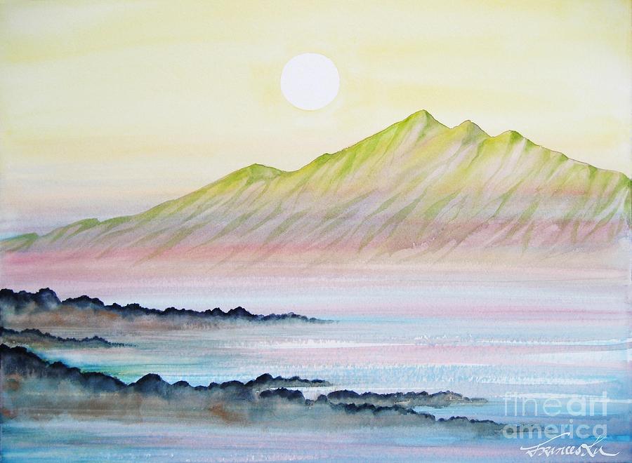 Molokai Peaks Painting by Frances Ku