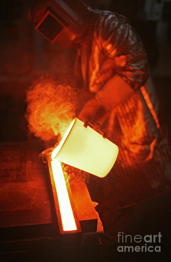 Molten Glass Photograph by James L. Amos