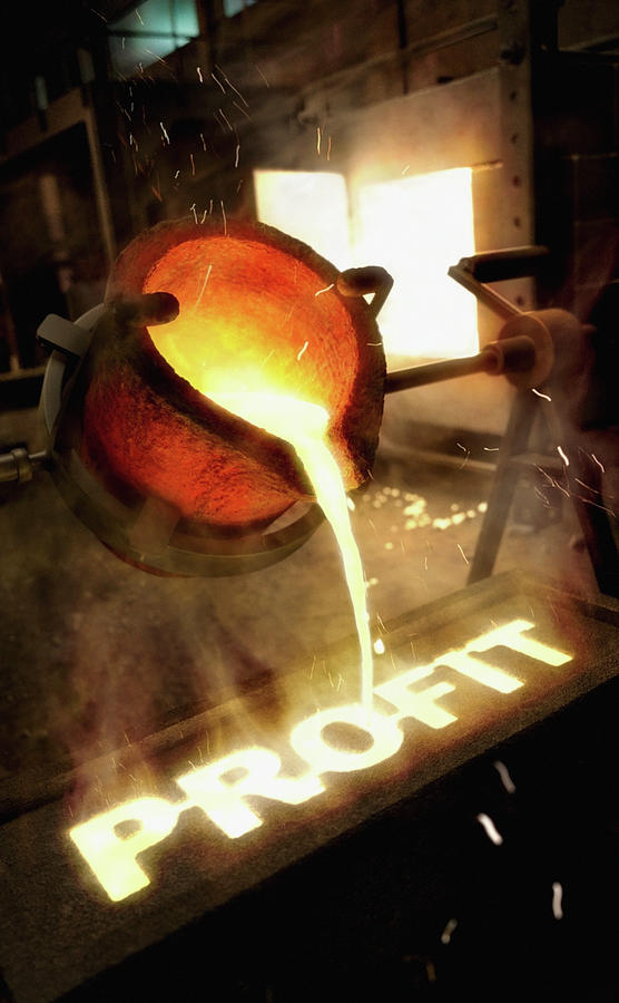 Molten Metal Pouring Into Mold Photograph by Ikon Ikon Images