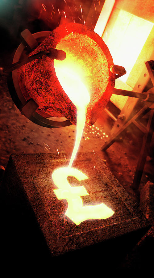 Molten Metal Pouring Into Pound Sign Photograph by Ikon Ikon Images - Fine  Art America