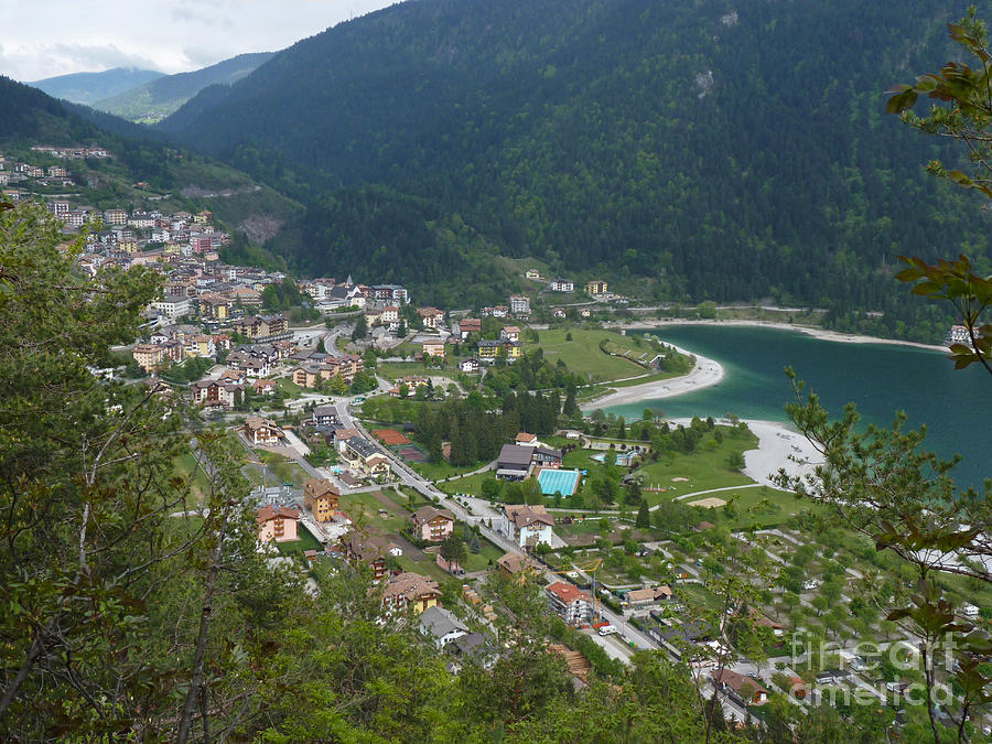 Molveno village from the forest Photograph by Phil Banks