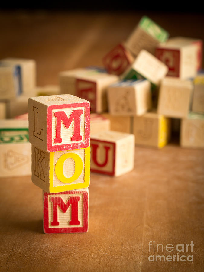 MOM Alphabet Blocks Photograph by Edward Fielding