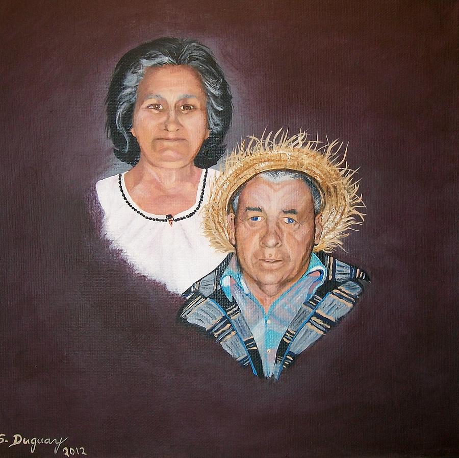 Mom and  Dad Painting by Sharon Duguay