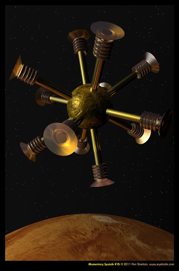 Momentary Sputnik 15  Digital Art by Ann Stretton