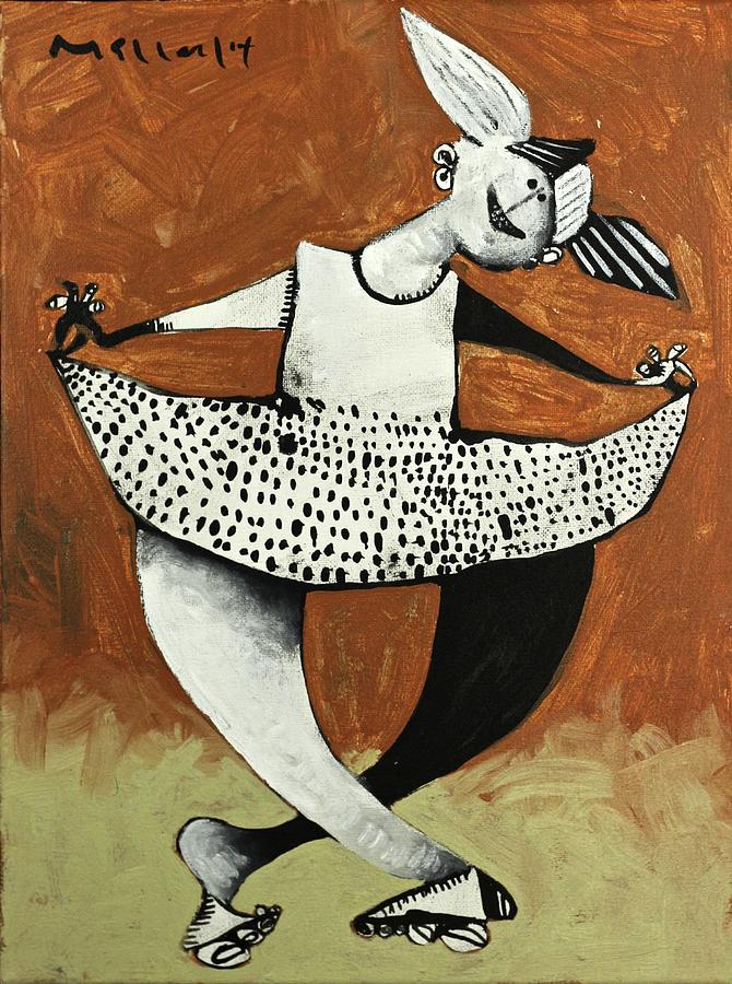 MOMENTIS The Polka Dotted Dancer  Painting by Mark M  Mellon