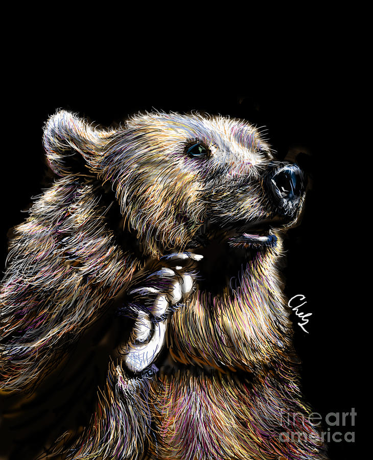 Nature Digital Art - Momma Bear by Chelsea Perez