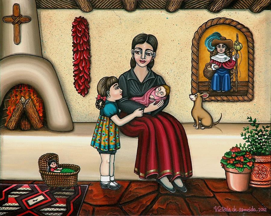 Mothers Day Painting - Momma Do You Love Me? by Victoria De Almeida