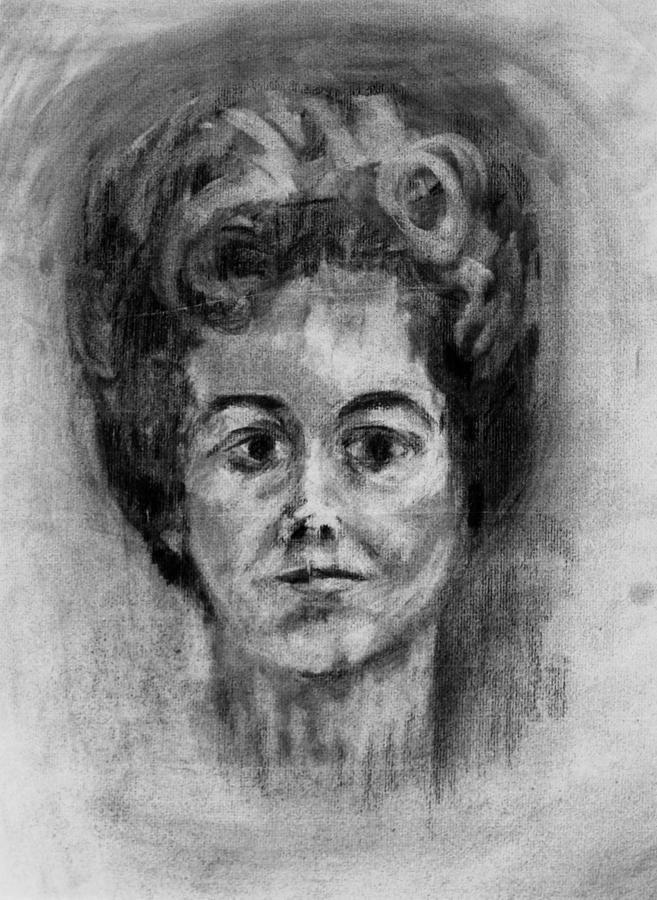 Moms Self Portrait Drawing by Alan Conder