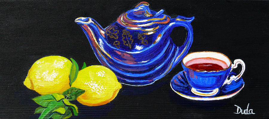 Moms Teapot Painting by Susan Duda