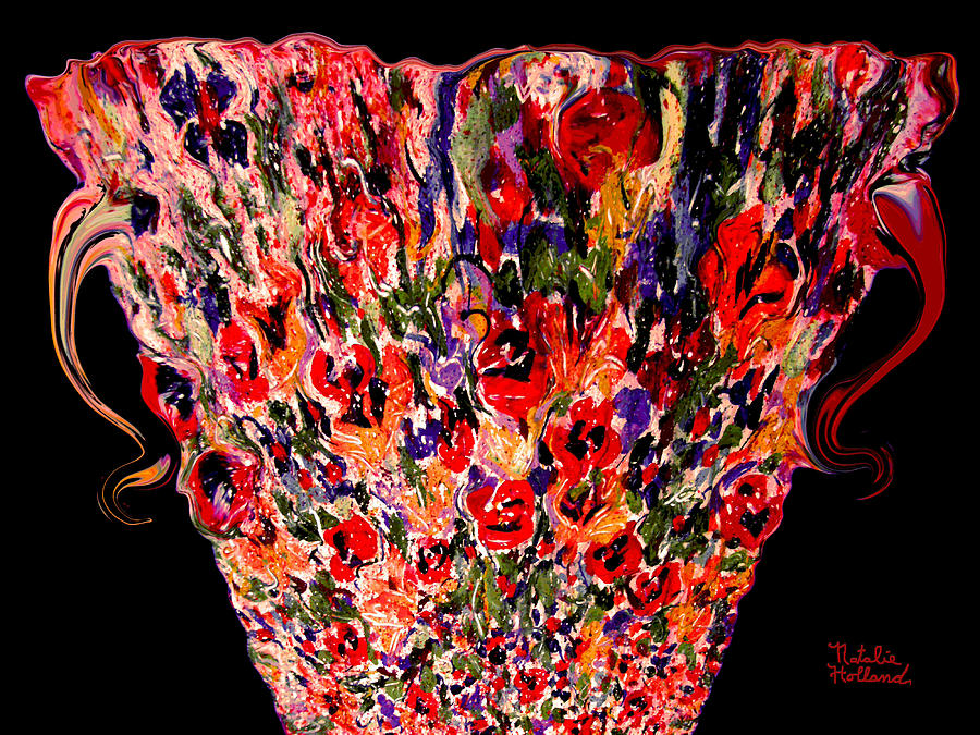 Moms Venetian Glass Vase 1 Mixed Media by Natalie Holland