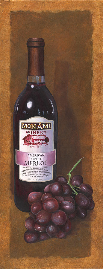 Mon Ami Merlot Painting by Terri  Meyer